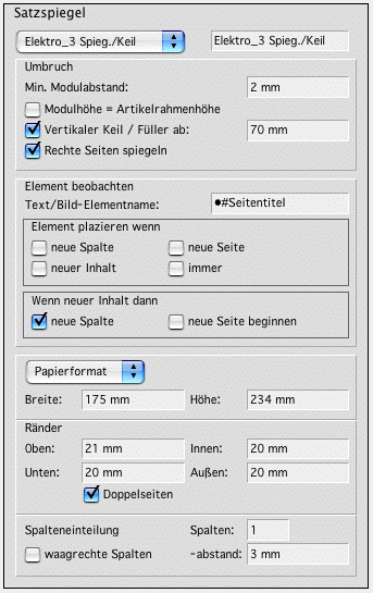 Satzspiegel-Dialog